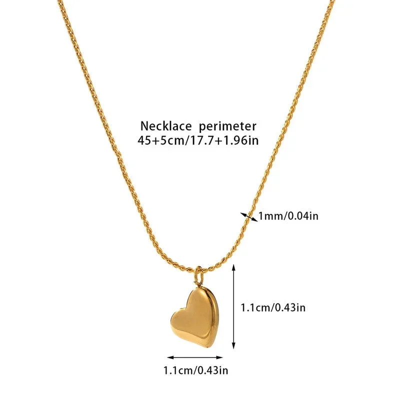 sparkle jewels gold-plated anti tarnish heart themed layered necklace 2